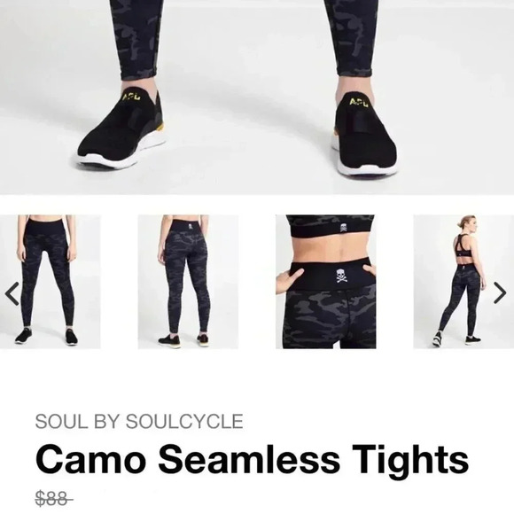 SOUL soulcycle Camo Leggings New Seamless Gym Workout - Picture 7 of 7